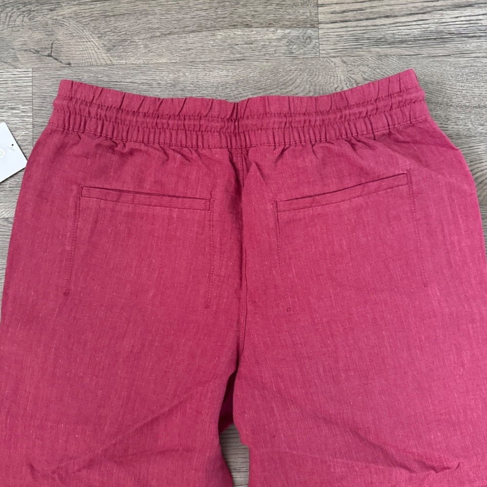 Athleta Retreat 100% Linen Jogger Pants Size 8P Petite NWT Pink Travel Casual - Picture 9 of 12